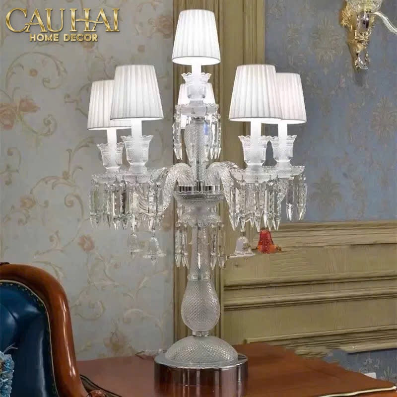 Maison Couture - Đèn Pha Lê 5 Đỉnh Candelabre Couronne Zénith En Cristalleries Classique H72 - CẬU HAI HOME DECOR