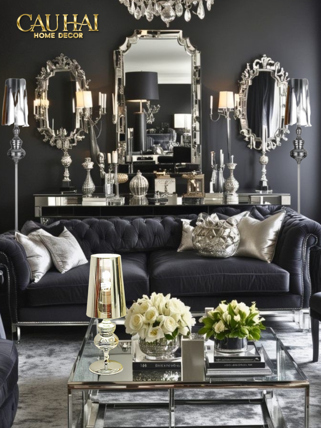 Maison Couture - Đèn Sàn Iconique Astral Andrew H164 - Métallique Gold Floor Lamp-ĐÈN SÀN-Đối tác tại Trung Quốc theo từng đơn đặt hàng-CẬU HAI HOME DECOR
