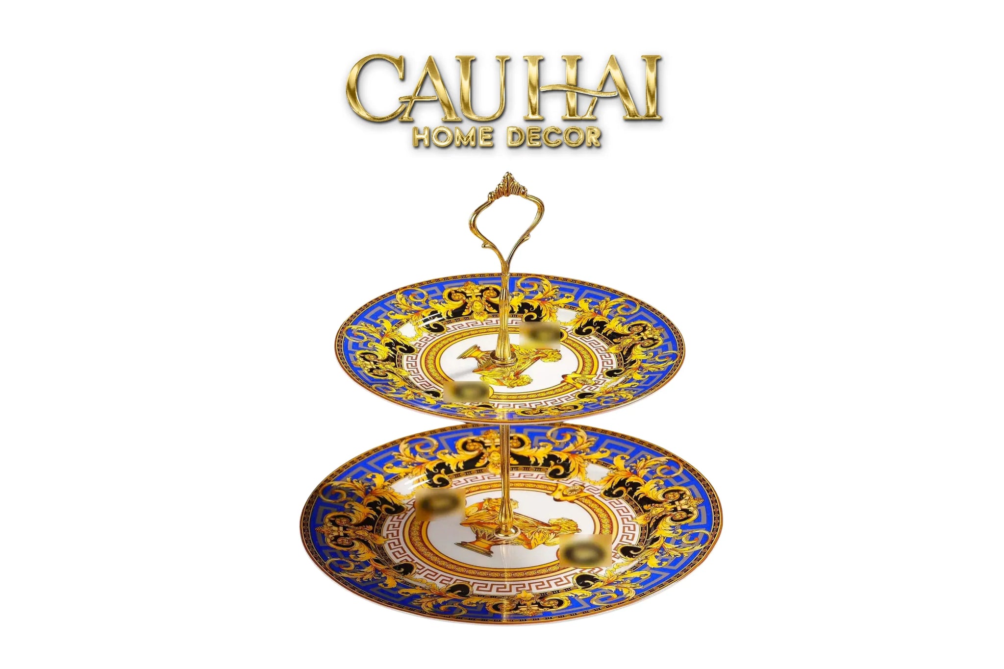 Maison Couture - Đĩa 2 Tầng Black Barocco Prestige Gala VS Étagère-CẬU HAI HOME DECOR