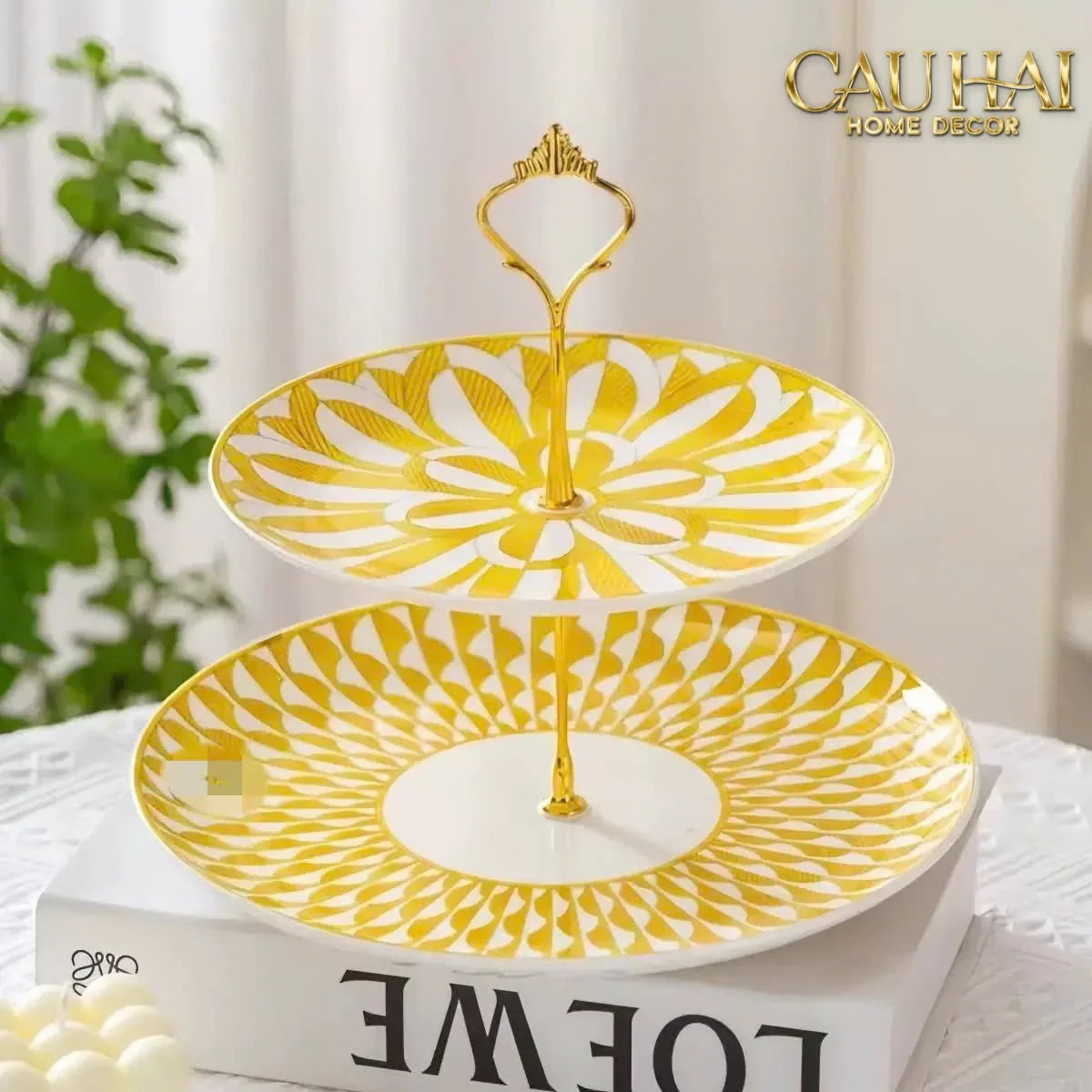 Maison Couture - Đĩa 2 Tầng Lumière Soleil Étagère 2 Niveaux-CẬU HAI HOME DECOR