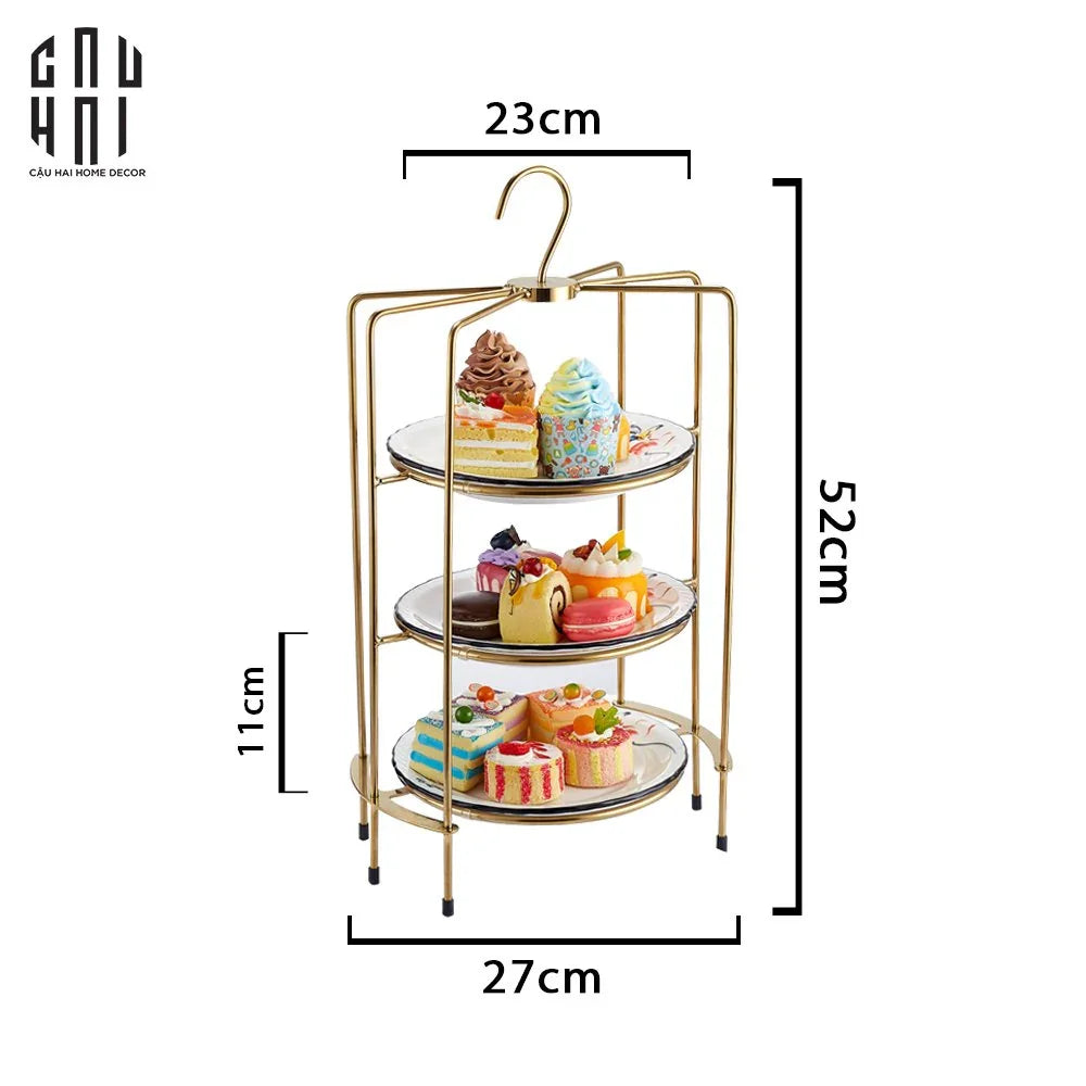 Maison Couture - Đĩa Bánh 3 Tầng Imperia Étagère-SET CHÉN DĨA-Đối tác tại Trung Quốc theo từng đơn đặt hàng-CẬU HAI HOME DECOR