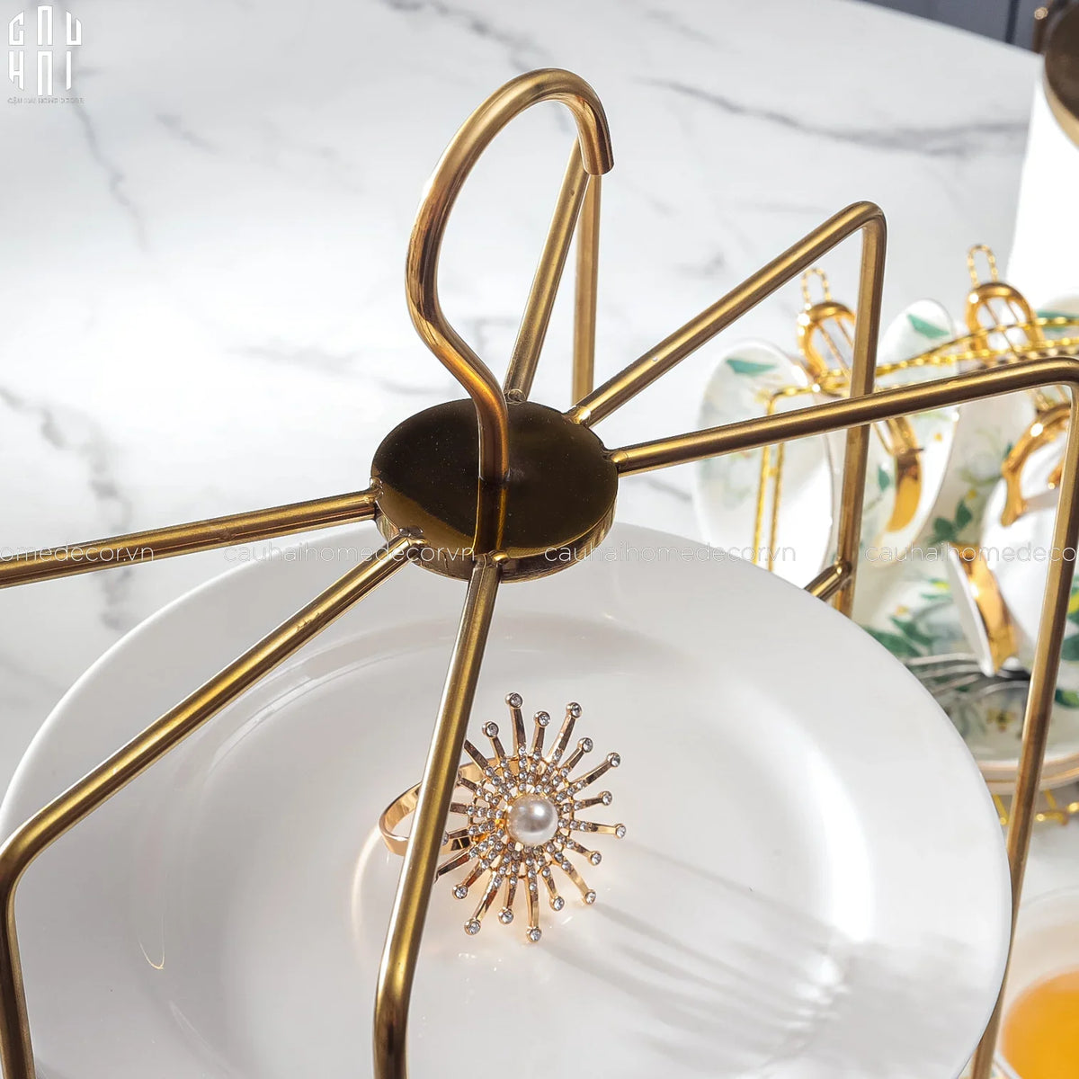Maison Couture - Đĩa Bánh 3 Tầng Imperia Étagère-SET CHÉN DĨA-Đối tác tại Trung Quốc theo từng đơn đặt hàng-CẬU HAI HOME DECOR