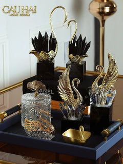 Maison Couture - Đĩa Đồng Thiên Nga - Swan D'Or Brass Bowl-CẬU HAI HOME DECOR