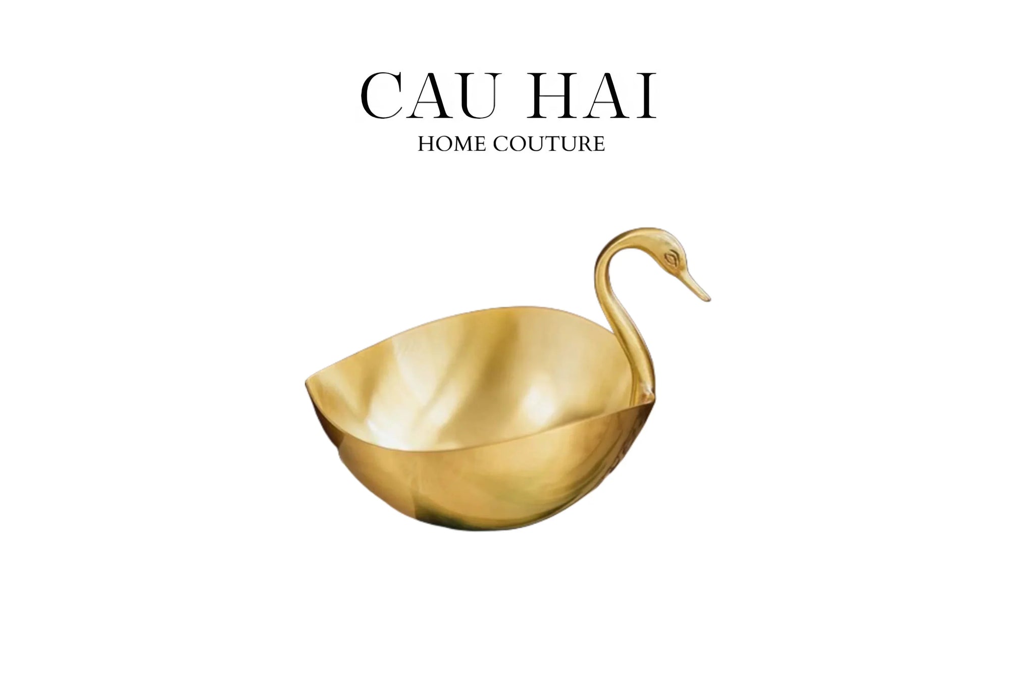 Maison Couture - Đĩa Đồng Thiên Nga - Swan D'Or Brass Bowl-CẬU HAI HOME DECOR