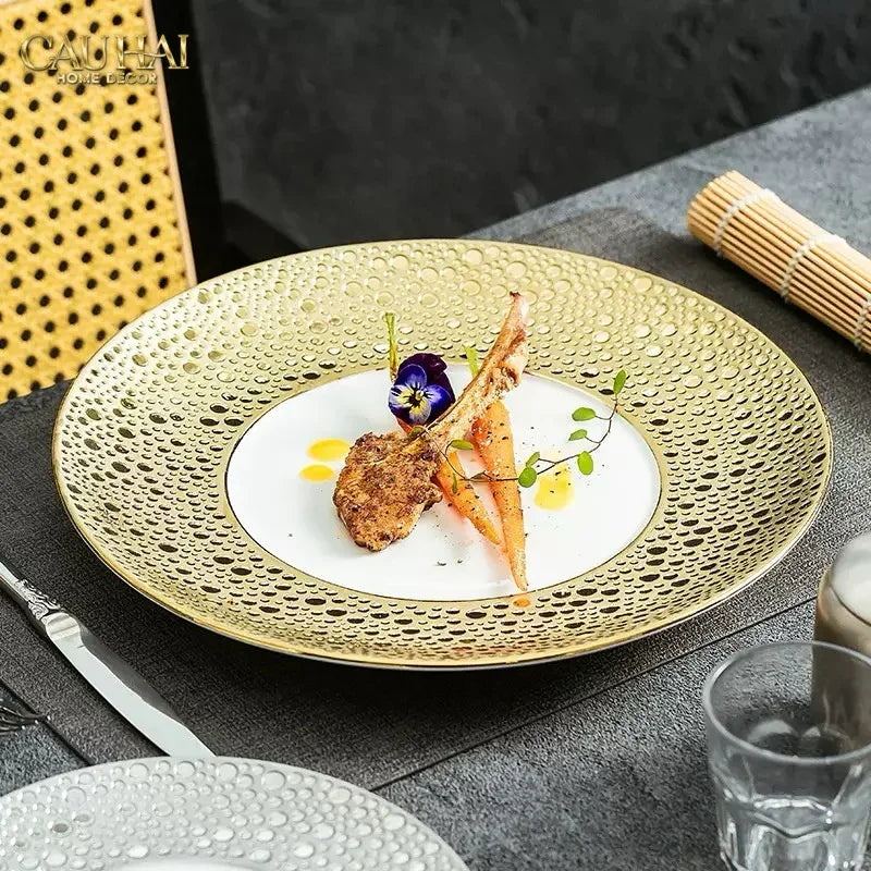 Maison Couture - Đĩa Lót Golden Bubble Dinner 31 - Ss25-CẬU HAI HOME DECOR