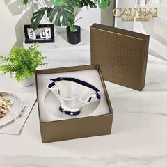 Maison Couture - Đĩa Trái Cây Belle Vie Luxe Blanc & Bleu Minuit Signature Fluid Plateau-CẬU HAI HOME DECOR