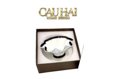 Maison Couture - Đĩa Trái Cây Belle Vie Luxe Blanc & Bleu Minuit Signature Fluid Plateau-CẬU HAI HOME DECOR