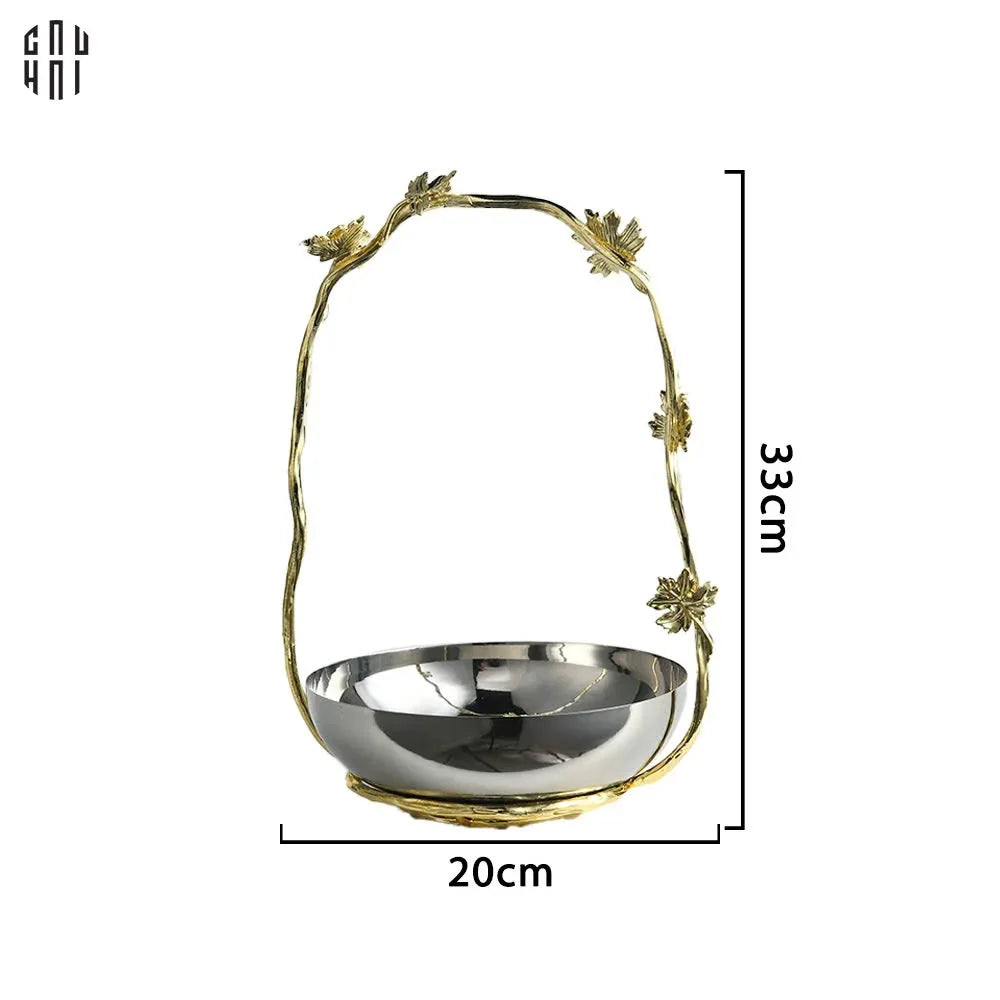 Maison Couture - Đĩa Trái Cây Elysian Platinum Canary In Bloom 22x33-CẬU HAI HOME DECOR