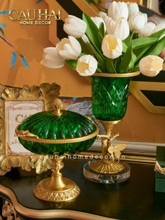 Maison Couture - Đĩa Trái Cây Pha Lê Brasson Emerald Cristalleries Fruit Bowl H24-CẬU HAI HOME DECOR
