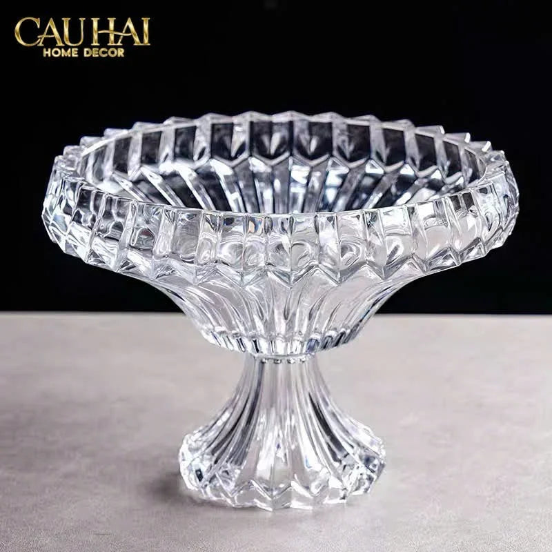 Maison Couture - Đĩa Trái Cây Pha Lê Lumière Couronne Cristalleries Fruit Bowl 22x30-CẬU HAI HOME DECOR