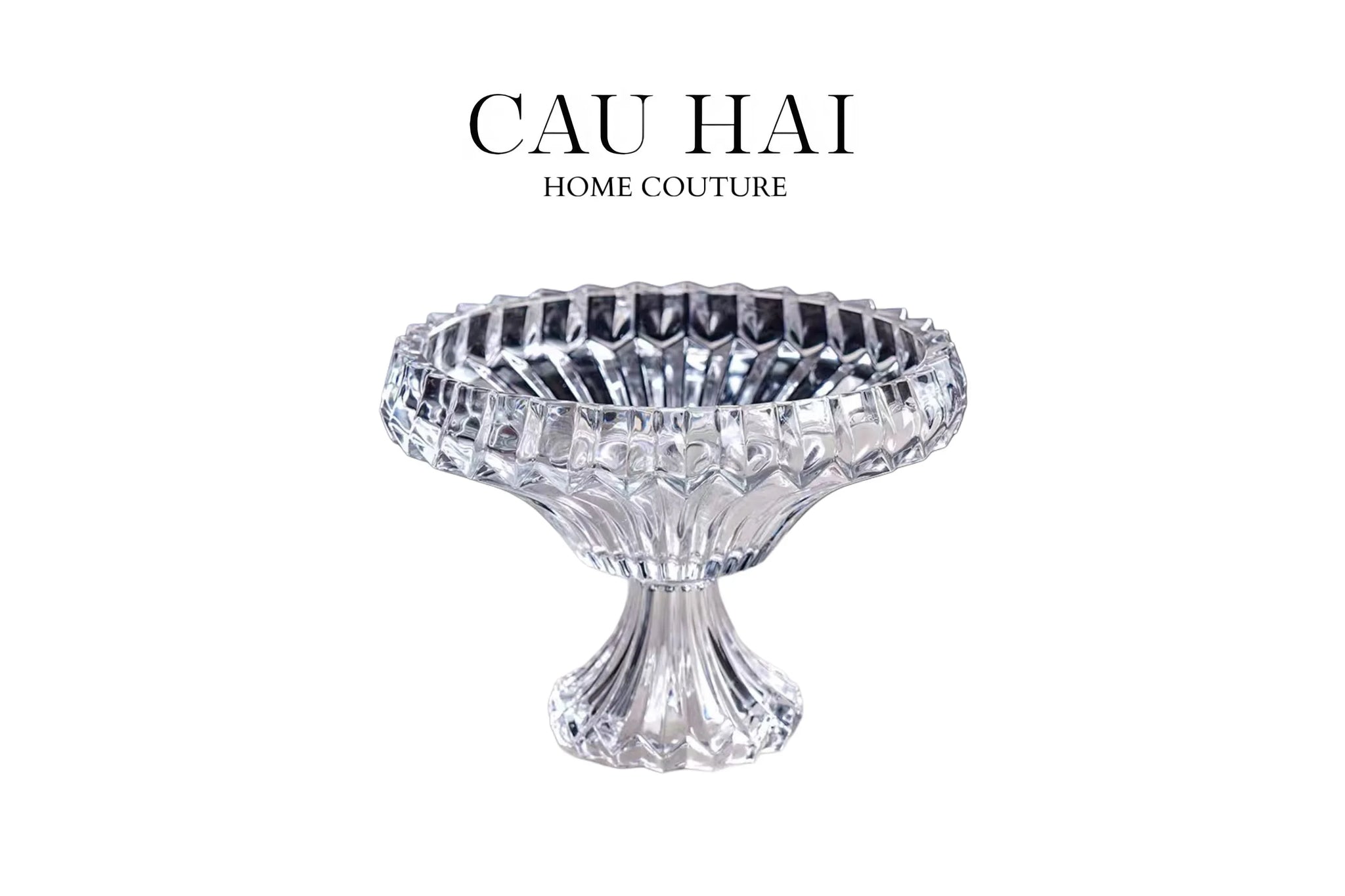Maison Couture - Đĩa Trái Cây Pha Lê Lumière Couronne Cristalleries Fruit Bowl 22x30-CẬU HAI HOME DECOR