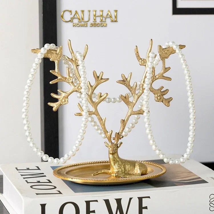 Maison Couture - Đĩa Trang Sức Arbre à Bijoux Antler Doré-CẬU HAI HOME DECOR