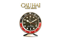 Maison Couture - Đồng Hồ Để Bàn Bản Đặc Biệt Timepiece Horloge Argent Rouge Desk Clock 10x16x29-CẬU HAI HOME DECOR