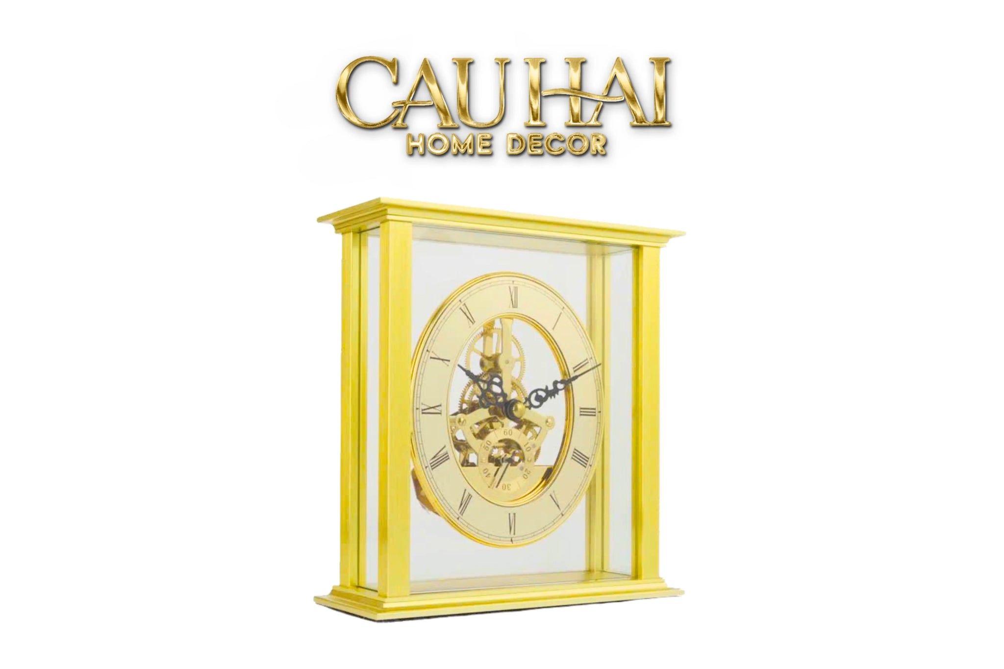 Maison Couture - Đồng Hồ Để Bàn Cổ Điển Bằng Đồng Birmingham Palais D'Or Classique 22x27-CẬU HAI HOME DECOR