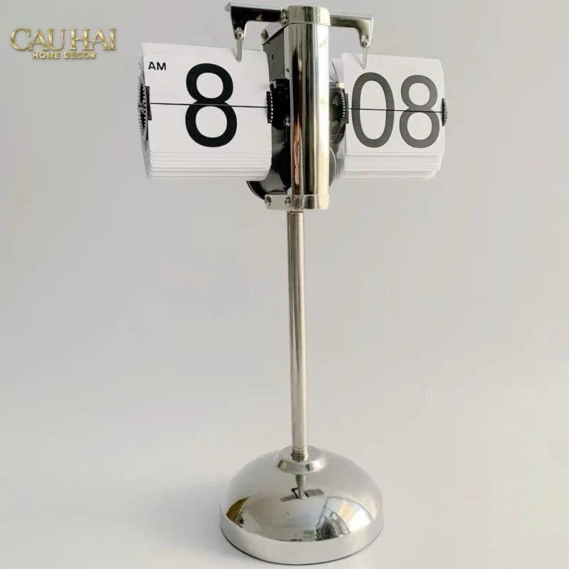 Maison Couture - Đồng Hồ Lật Chân Cao Highclass Flip Clock Retro Blanc 21x40/60-CẬU HAI HOME DECOR
