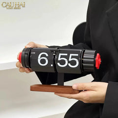Maison Couture - Đồng Hồ Lật Để Bàn Retro Flip Clock Timepiece Savoir 12x22-CẬU HAI HOME DECOR
