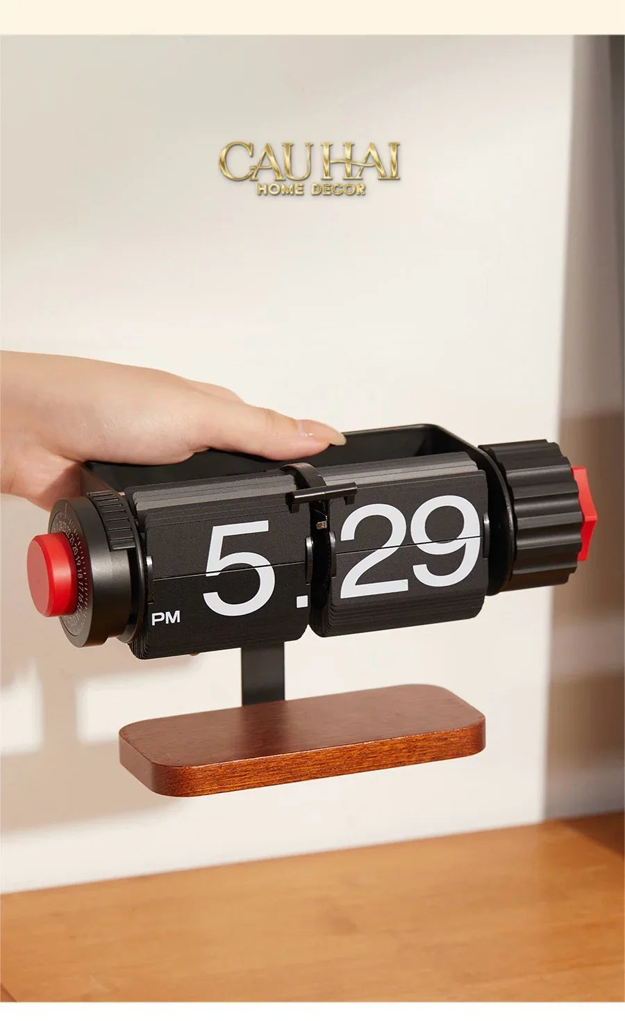 Maison Couture - Đồng Hồ Lật Để Bàn Retro Flip Clock Timepiece Savoir 12x22-CẬU HAI HOME DECOR