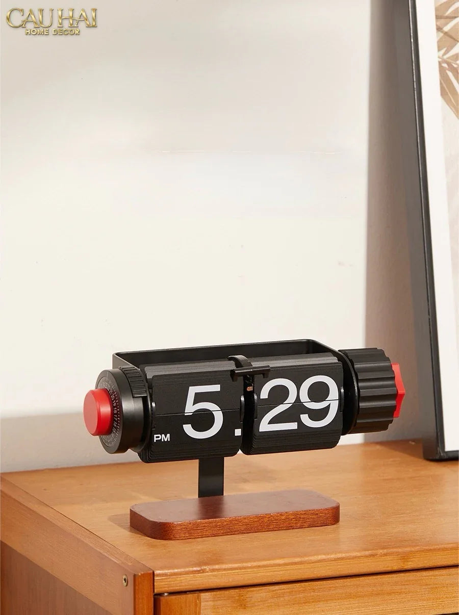 Maison Couture - Đồng Hồ Lật Để Bàn Retro Flip Clock Timepiece Savoir 12x22-CẬU HAI HOME DECOR