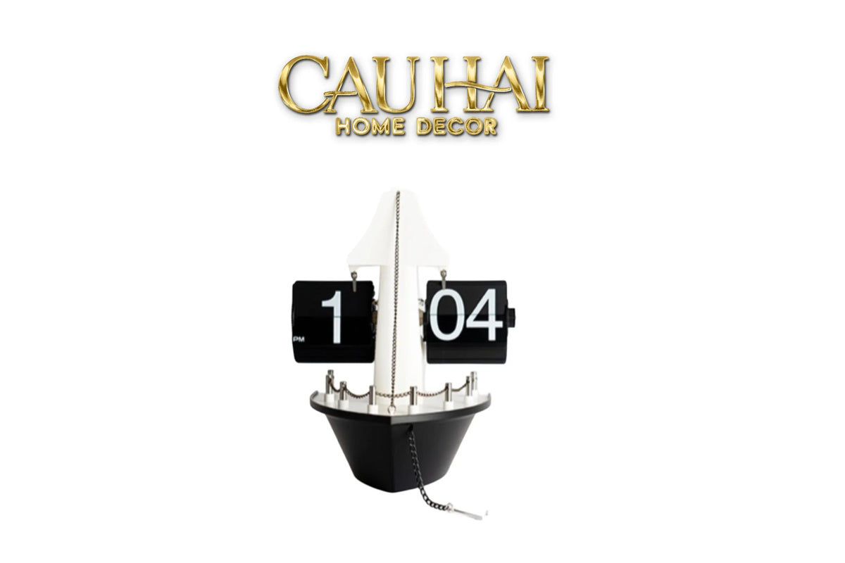 Maison Couture - Đồng Hồ Lật Retro Tàu Biển Flip Clock Cruise Ship 21x8x17-ĐỒNG HỒ-CẬU HAI HOME DECOR-CẬU HAI HOME DECOR