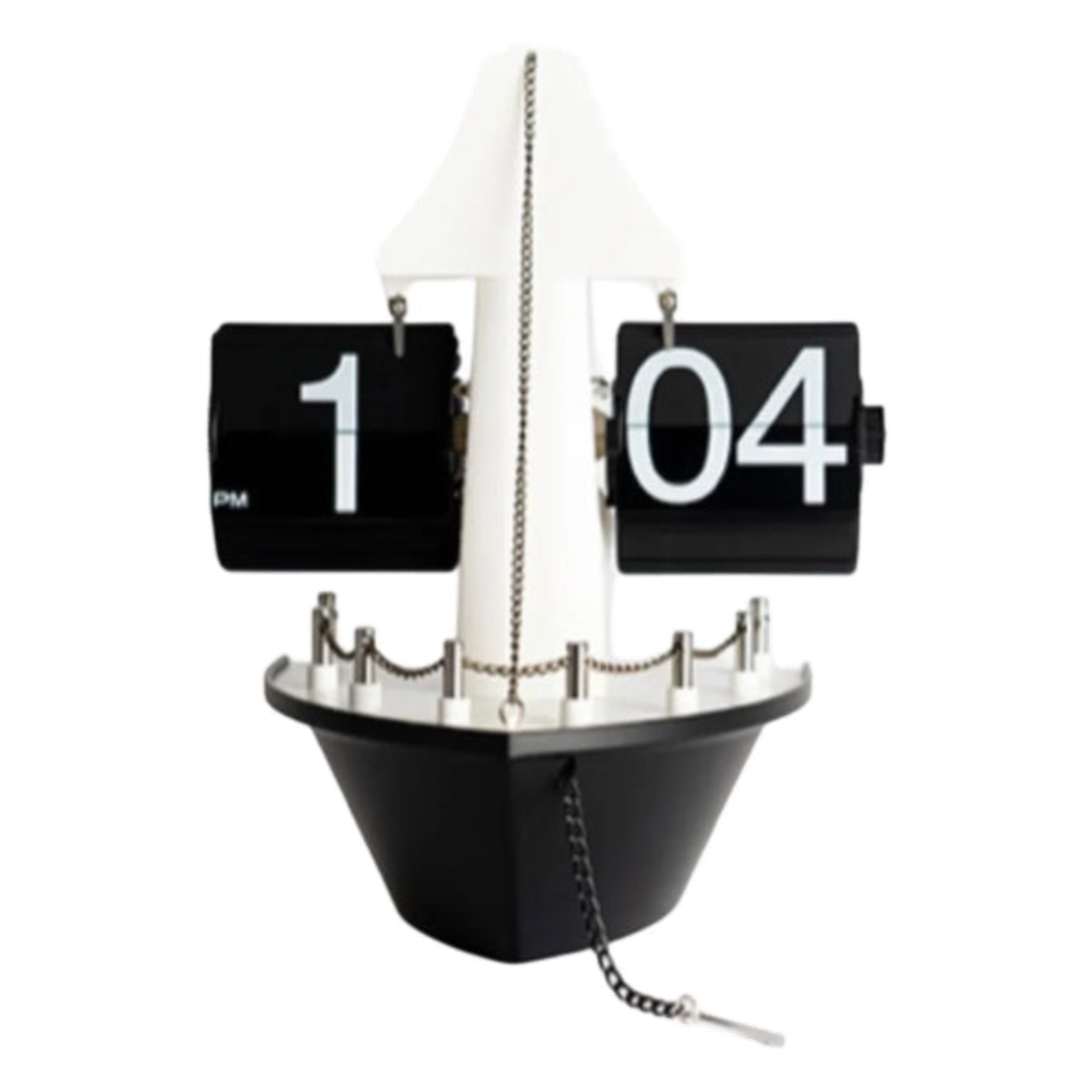 Maison Couture - Đồng Hồ Lật Retro Tàu Biển Flip Clock Cruise Ship 21x8x17-ĐỒNG HỒ-CẬU HAI HOME DECOR-CẬU HAI HOME DECOR