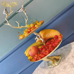 Maison Couture Elysian - Đĩa 2 Tầng Platinum Imperium Empire Deux Niveaux Étagère 33x60-CẬU HAI HOME DECOR