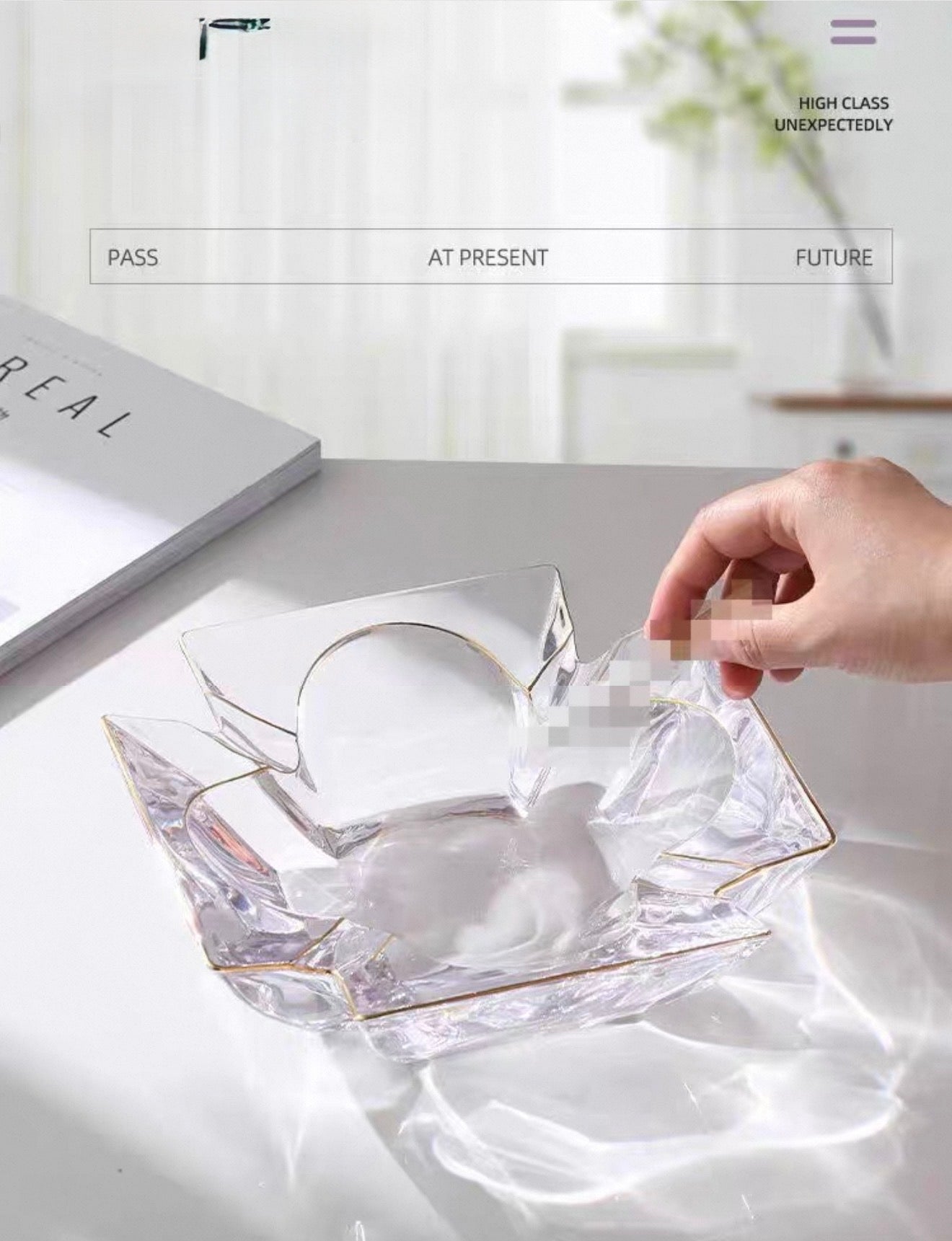 Maison Couture - Gạt Tàn Pha Lê Cristalleries Clover Lumière Bernard Ashtray D19-CẬU HAI HOME DECOR