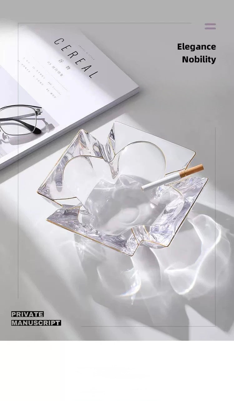 Maison Couture - Gạt Tàn Pha Lê Cristalleries Clover Lumière Bernard Ashtray D19-CẬU HAI HOME DECOR
