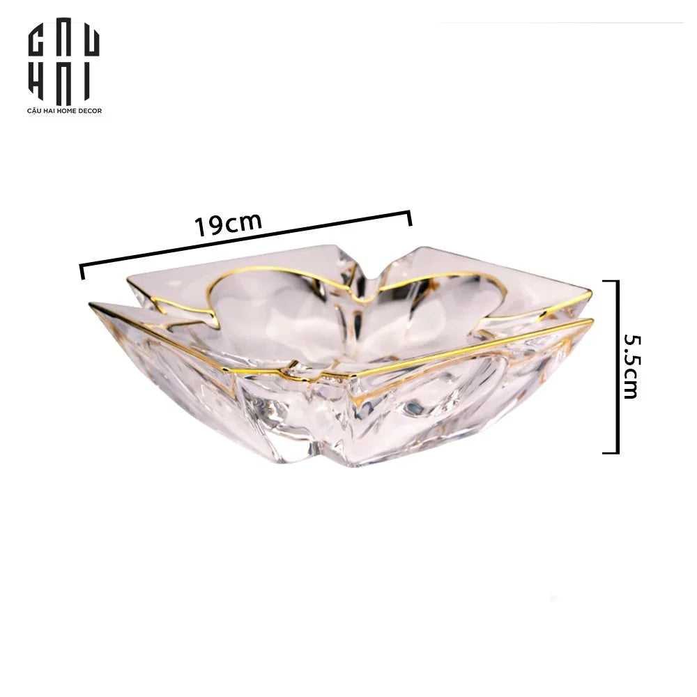 Maison Couture - Gạt Tàn Pha Lê Cristalleries Clover Lumière Bernard Ashtray D19-CẬU HAI HOME DECOR