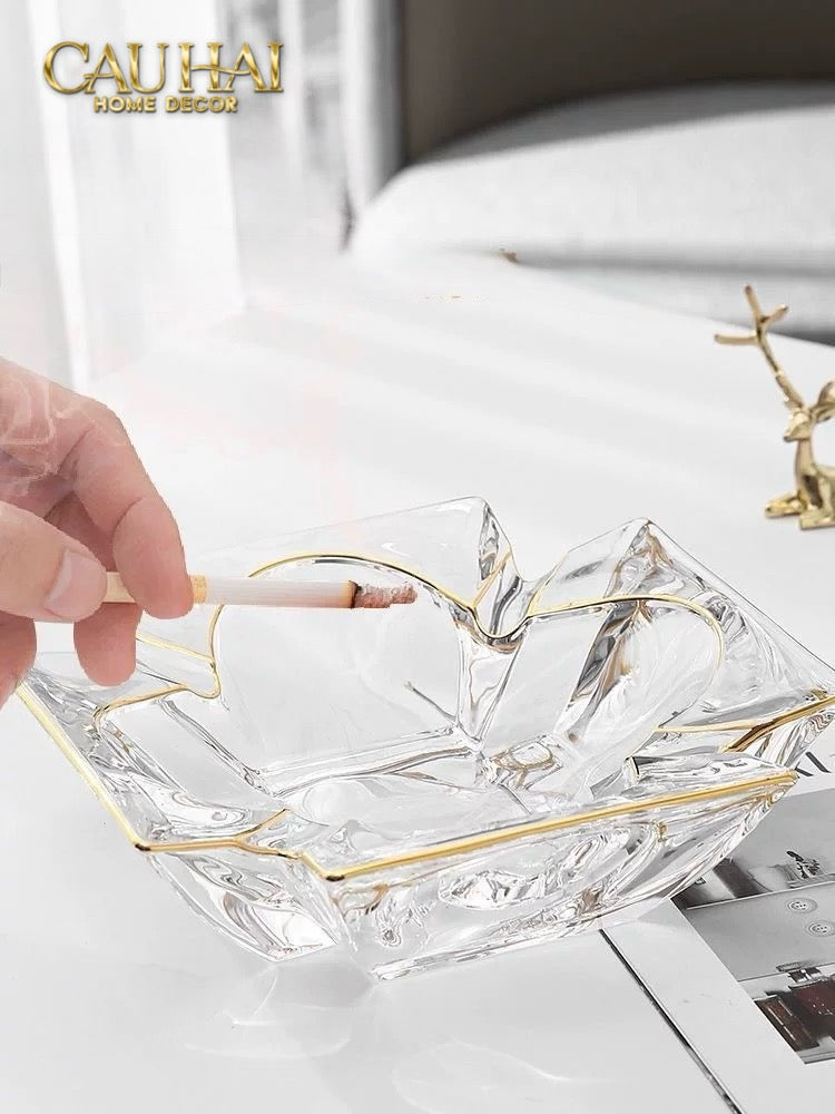 Maison Couture - Gạt Tàn Pha Lê Cristalleries Clover Lumière Bernard Ashtray D19-CẬU HAI HOME DECOR