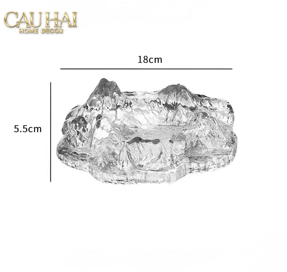 Maison Couture - Gạt Tàn Thuỷ Tinh Mont Blanc Glacier 5x18-Gạt Tàn-CẬU HAI HOME DECOR-CẬU HAI HOME DECOR