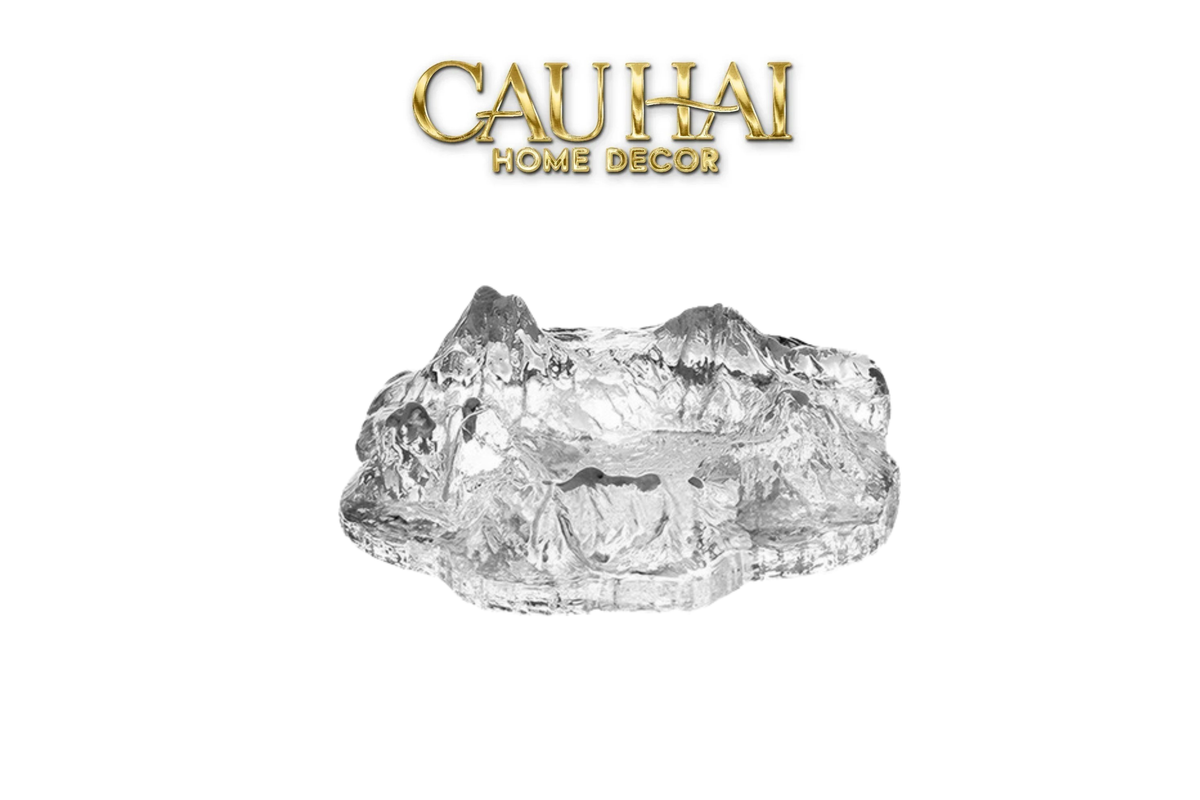 Maison Couture - Gạt Tàn Thuỷ Tinh Mont Blanc Glacier 5x18-Gạt Tàn-CẬU HAI HOME DECOR-Clear-CẬU HAI HOME DECOR