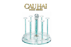 Maison Couture – Giá Úp Ly Cristalleries Orbital 6 Slot – Cyan-CẬU HAI HOME DECOR