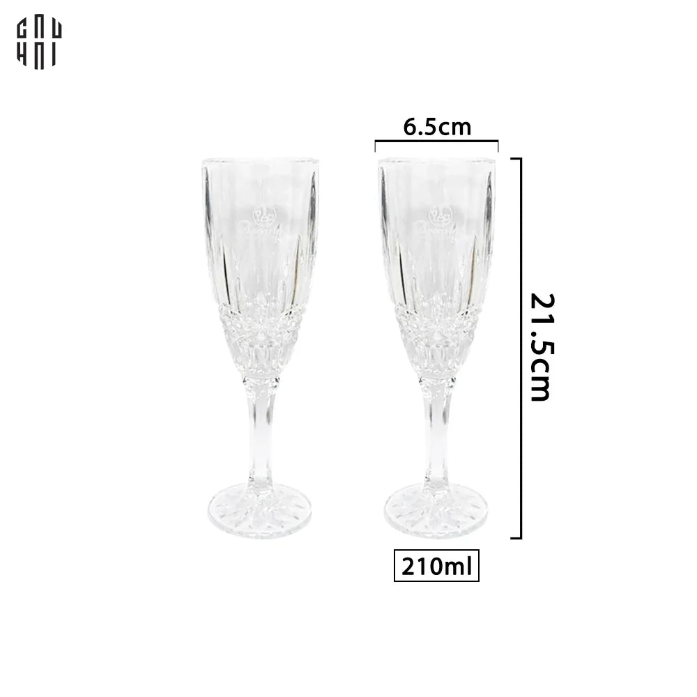 Maison Couture - Gift Box Set 2 Ly Champagne Crown Royal Crystal BCR Glasses - CẬU HAI HOME DECOR