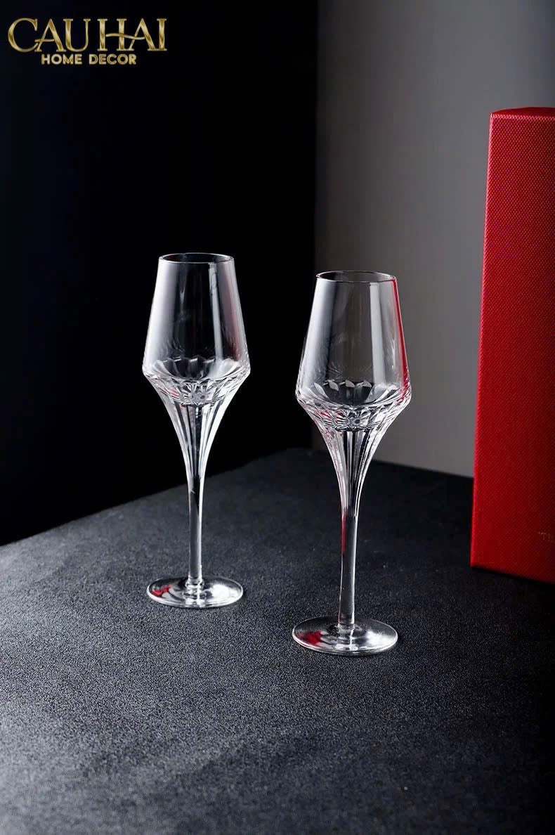 Maison Couture - Gift Set 2 Ly Champagne Crystal Louis XIII - CẬU HAI HOME DECOR