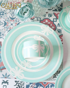 Maison Couture - Gift Set 2 Tách Trà Élégance Turquoise Ribbon 4Pcs-CẬU HAI HOME DECOR
