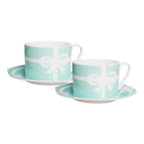 Maison Couture - Gift Set 2 Tách Trà Élégance Turquoise Ribbon 4Pcs-SET BÌNH TRÀ-Đối tác tại Trung Quốc theo từng đơn đặt hàng-CẬU HAI HOME DECOR