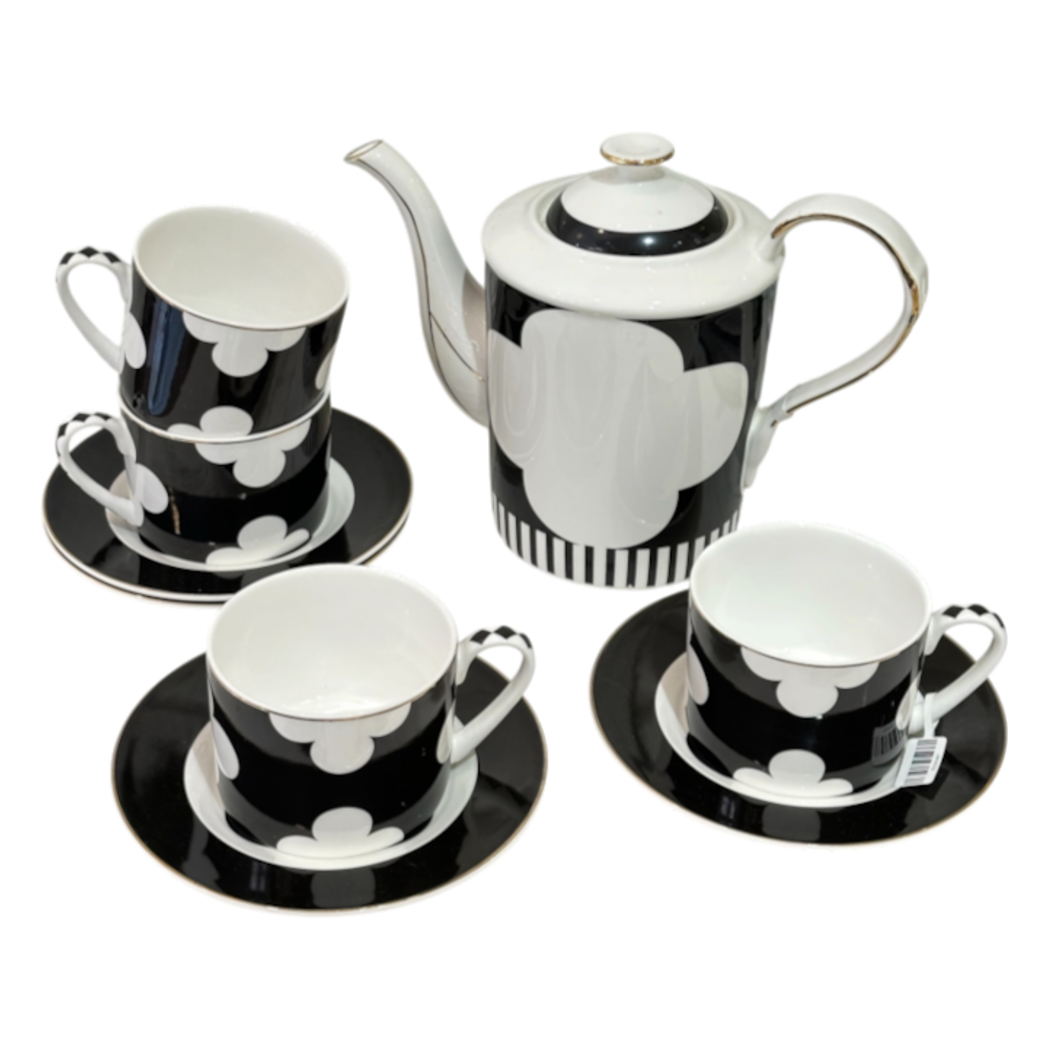 Maison Couture - Gift Set Bình Trà Château Clover Signature - L’Atelier Rayé Tasses & Soucoupes 9pcs-BỘ BÌNH TRÀ-CẬU HAI HOME DECOR-CẬU HAI HOME DECOR