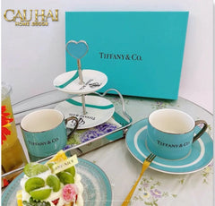 Maison Couture - Gift Set Bình Trà Chiều British Heritage Turquoise Élegance Afternoon Tea Set 5pcs-CẬU HAI HOME DECOR