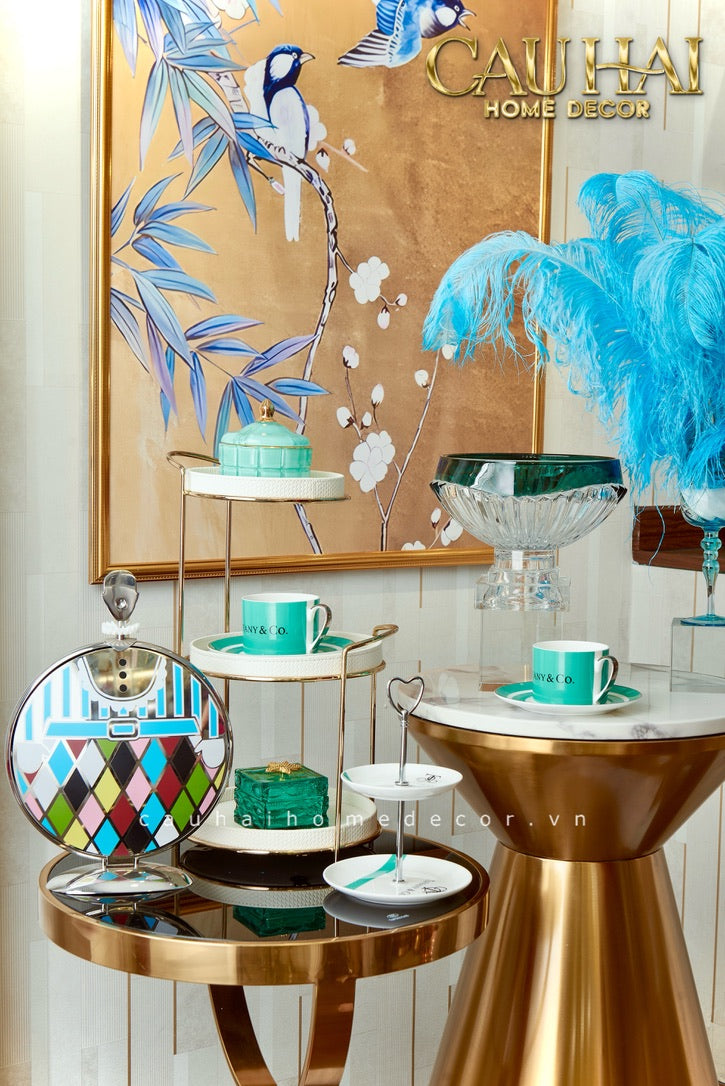 Maison Couture - Gift Set Bình Trà Chiều British Heritage Turquoise Élegance Afternoon Tea Set 5pcs-CẬU HAI HOME DECOR
