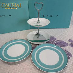 Maison Couture - Gift Set Bình Trà Chiều British Heritage Turquoise Élegance Afternoon Tea Set 5pcs-CẬU HAI HOME DECOR