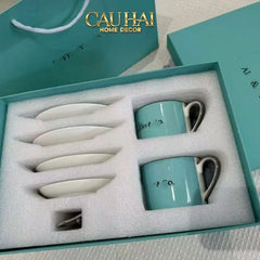 Maison Couture - Gift Set Bình Trà Chiều British Heritage Turquoise Élegance Afternoon Tea Set 5pcs-CẬU HAI HOME DECOR