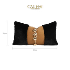 Maison Couture - Gối Lông Peanut Leather Orb Chaîne 30X50-CẬU HAI HOME DECOR