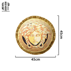 Maison Couture - Gối Tròn Nhung Chenille V Class Grande Medusa Medallion Centerpiece Amplified 45.-CẬU HAI HOME DECOR
