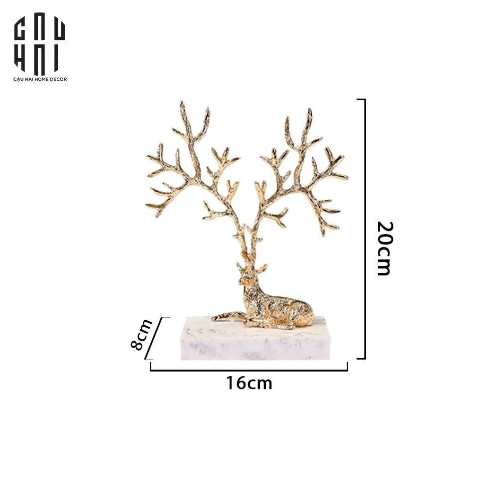 Maison Couture - Haute Folie Đĩa Trang Sức Hươu Đồng Brasson Jewelry Ornament - Healing Elk-CẬU HAI HOME DECOR