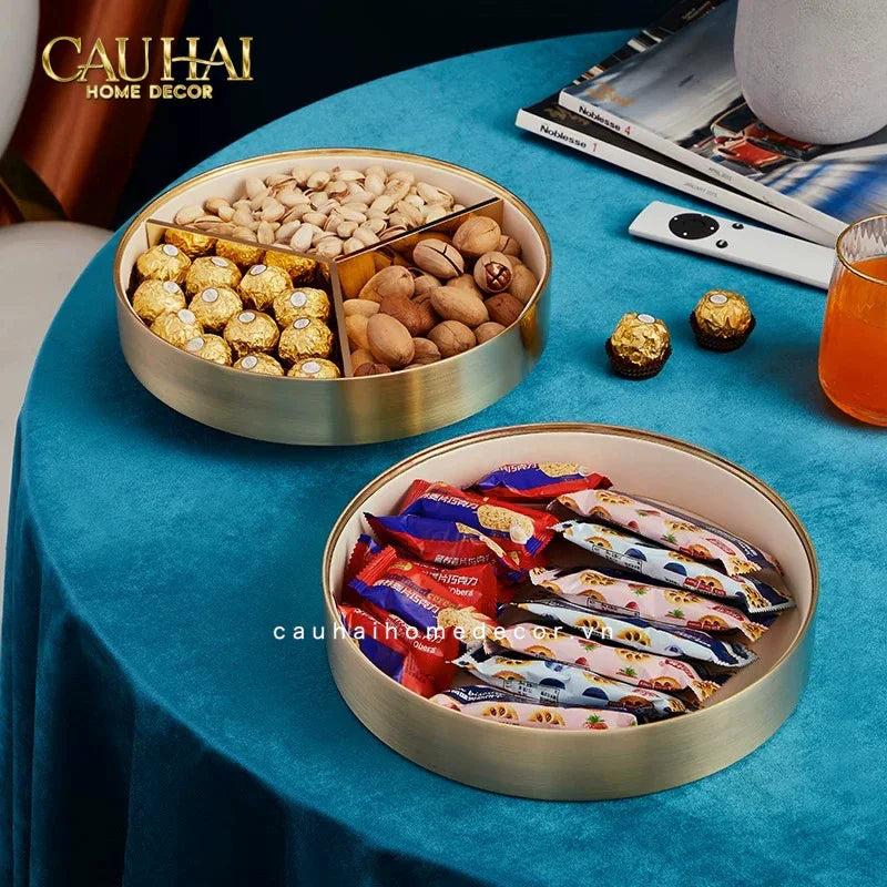 Maison Couture - Hộp Bánh Mứt 2 Tầng Glorious Auré Papillon Royale 28x20-Lọ kẹo Canister Bonbonnière-CẬU HAI HOME DECOR-CẬU HAI HOME DECOR