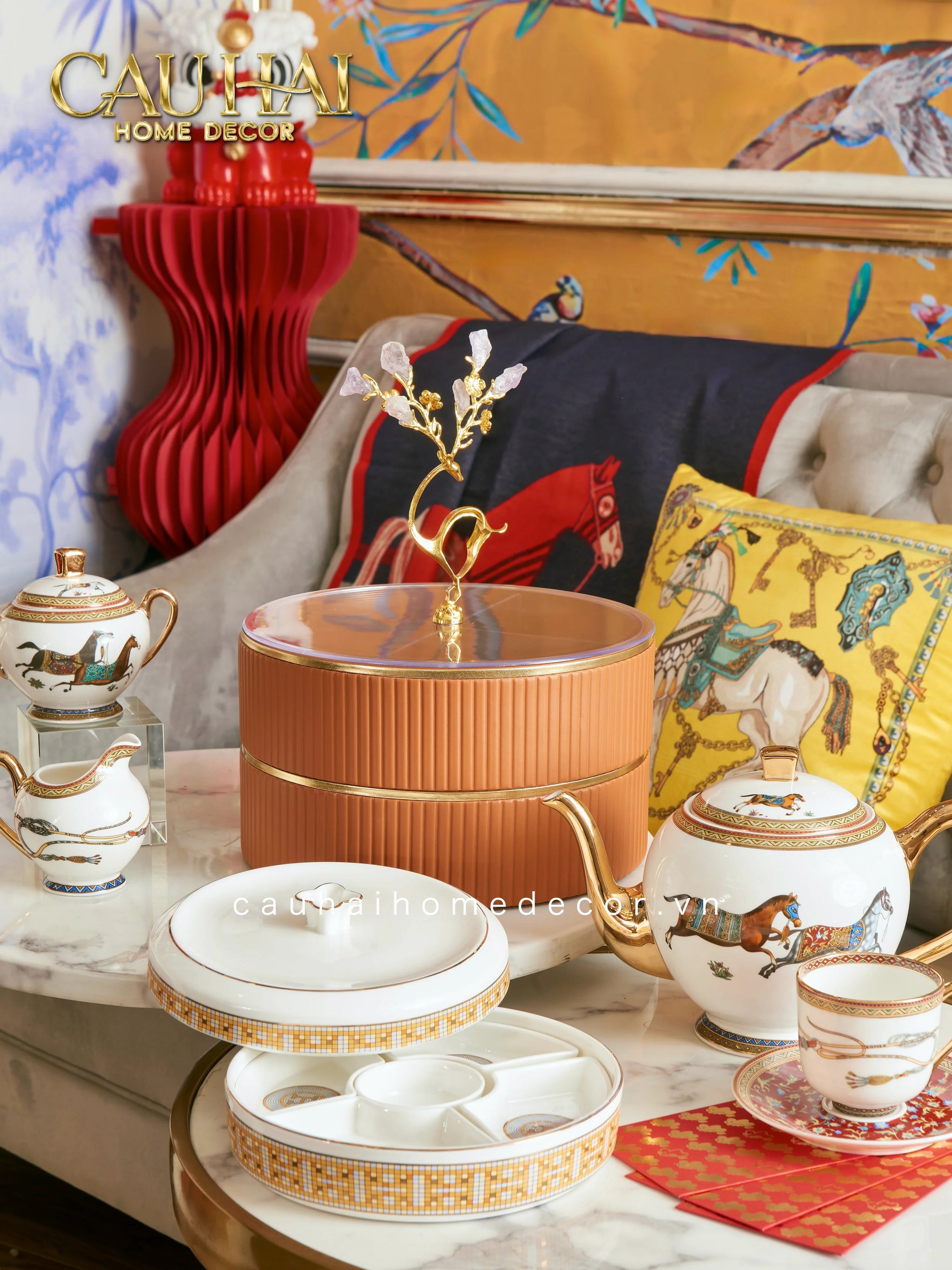 Maison Couture - Hộp Bánh Mứt Helios Mosaïque Signature H-CẬU HAI HOME DECOR