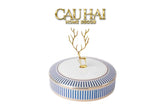 Maison Couture - Hộp Bánh Mứt Linges Antler Noble - Bleu / Rose Plateau-CẬU HAI HOME DECOR