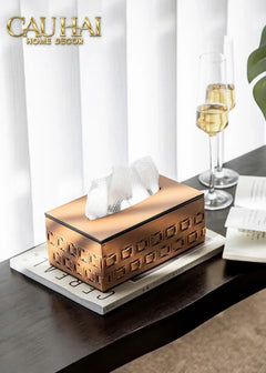 Maison Couture - Hộp Khăn Giấy Boîte à Mouchoirs Décorative Cognac 13.5 × 21-CẬU HAI HOME DECOR