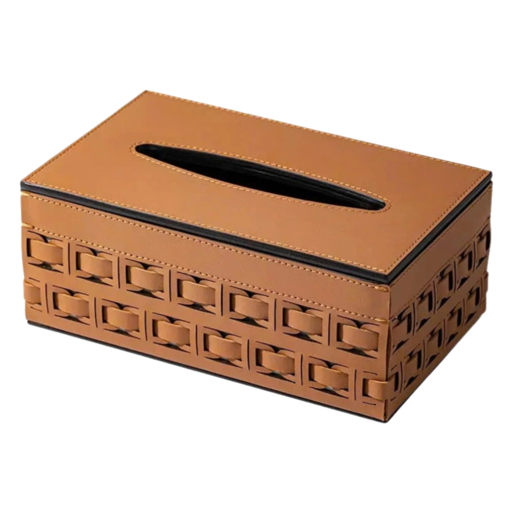 Maison Couture - Hộp Khăn Giấy Boîte à Mouchoirs Décorative Cognac 13.5 × 21-HỘP KHĂN GIẤY-Đối tác tại Trung Quốc theo từng đơn đặt hàng-CẬU HAI HOME DECOR
