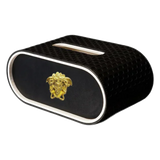 Maison Couture - Hộp Khăn Giấy Da Atélier Noir Leather Orbit Savoire Medusa Édition 13x22 - Noire-HỘP KHĂN GIẤY-CẬU HAI HOME DECOR-CẬU HAI HOME DECOR